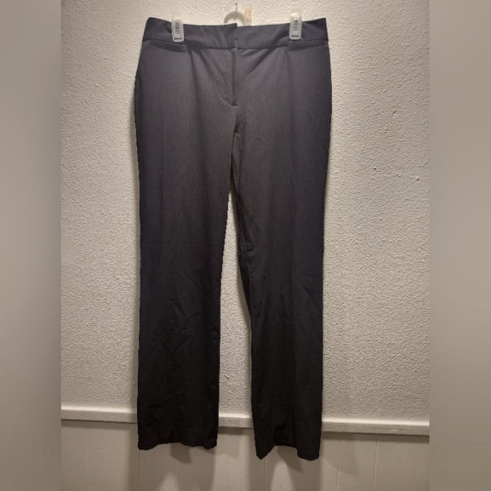 Gray Liz Claiborne straight legs dress career pants 12